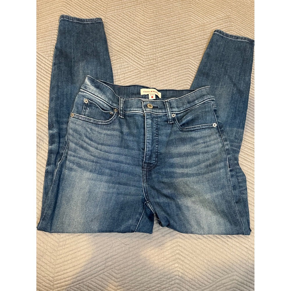 Lucky Brand Womens High Rise Skinny Jeans Medium Wash Denim Size 6/28A